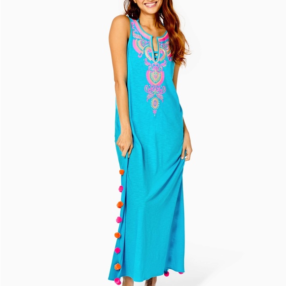 Lilly Pulitzer Dresses Nwt Lilly Pulitzer Nolia Maxi Dress Cover Up Poshmark